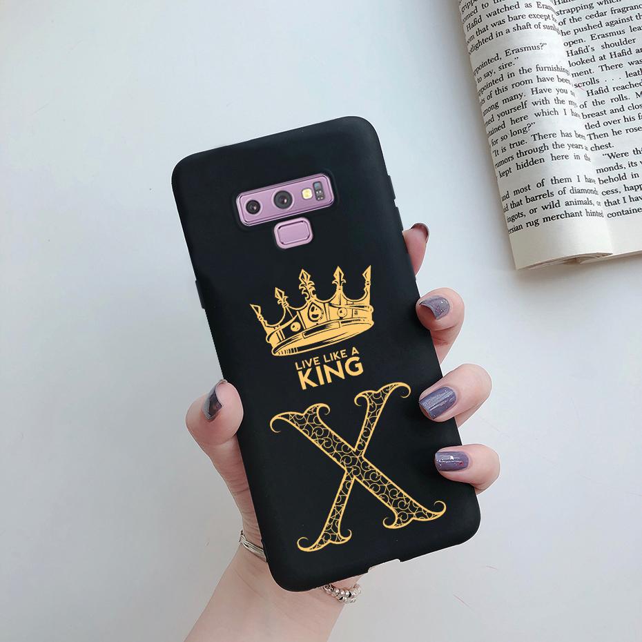 Cute Crown Letters Phone Case For Samsung Galaxy Note 9 Shockproof Protective Back Cover for Galaxy Note9 Silicone Bumper Case