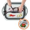 New Folding Cutting Board Dish Basket Multifunction Collapsible Chopping Board Fruit Vegetable Basket