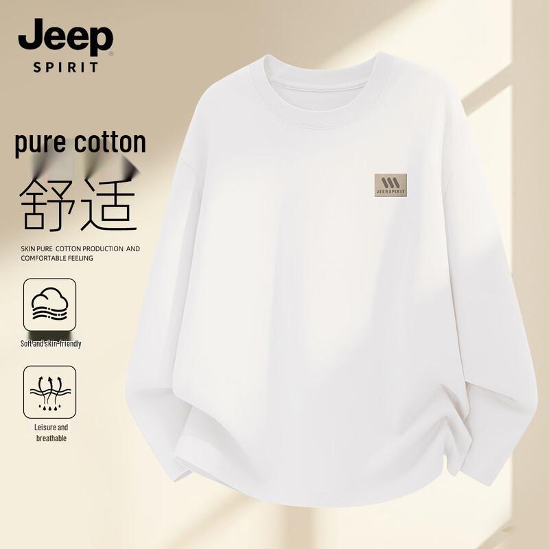 JEEP SPIRIT Men s Pure Cotton Long Sleeve T-shirt M