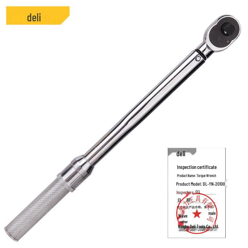 Deli Preset Torque Wrench 1/2 inch, 20-100 N.m