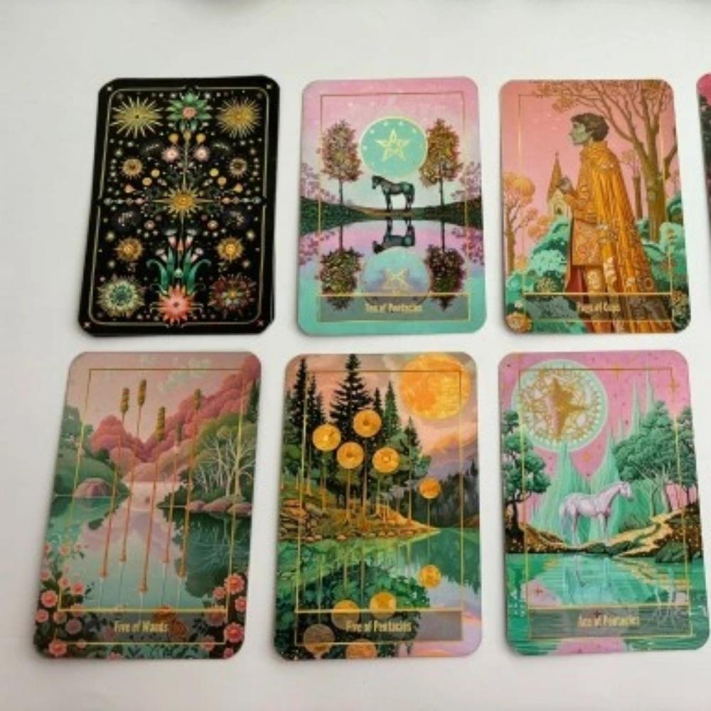 Celestial Carnival Tarot 10.3*6 Cm Complete Tarot with 78 Cards, Indie Unique Oracle Deck