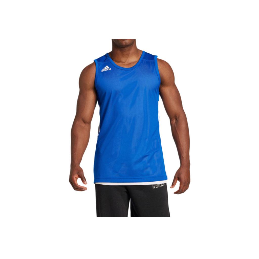 Adidas 3G Speed Rev Jrs Three Stripes Reversible Knit Sleeveless Basketball Jersey Men jerseys Blue DY6593