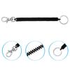 Stretchy Spirals Keyring, Retractable Keychains Coil Spring Keychains Nickelplate Key Hook Color Keychains for Backpacks