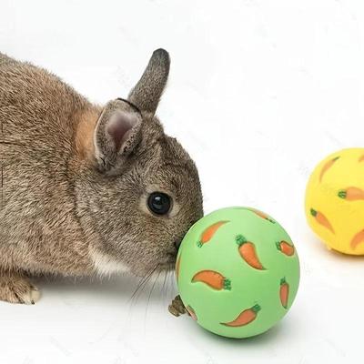 Kaninchen Slow Feeder Therapieball: Interaktives, bissfestes Spielzeug für Kaninchen, Frettchen und Kätzchen.