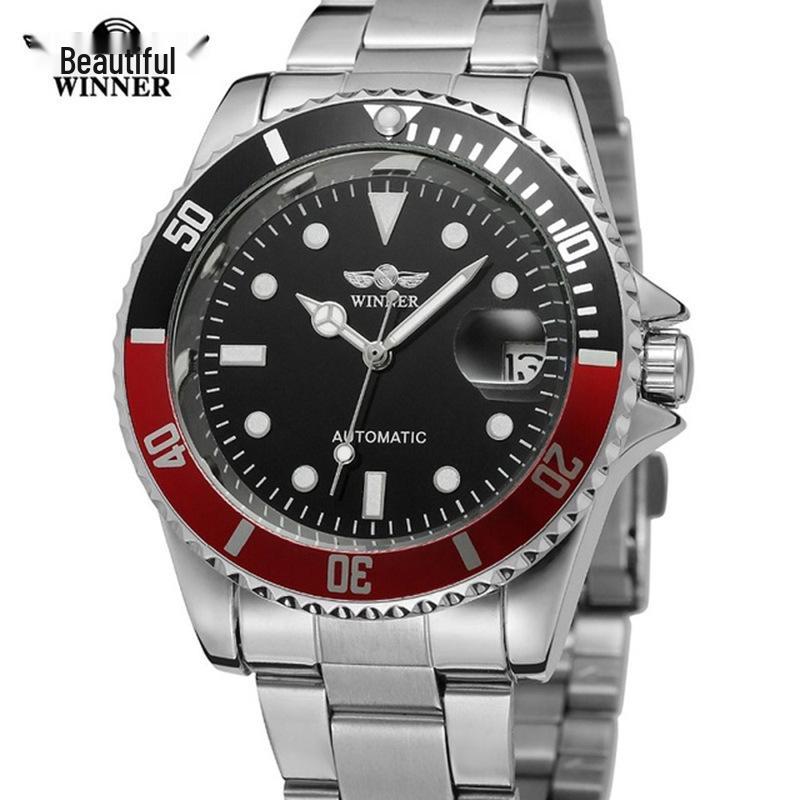 WINNER Classic Green Automatic Waterproof Mechanical Watch for Men & Women