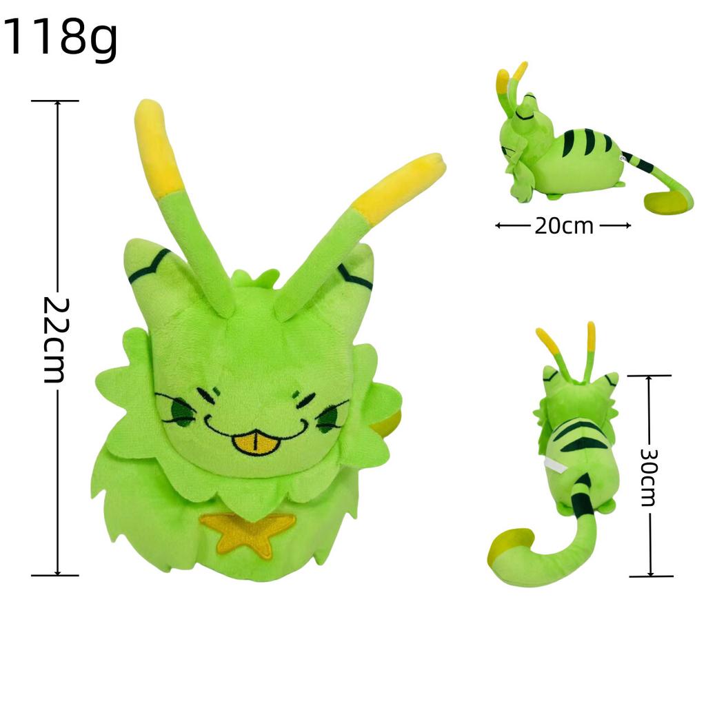 Green Cat Plush Toy Doll Figurine