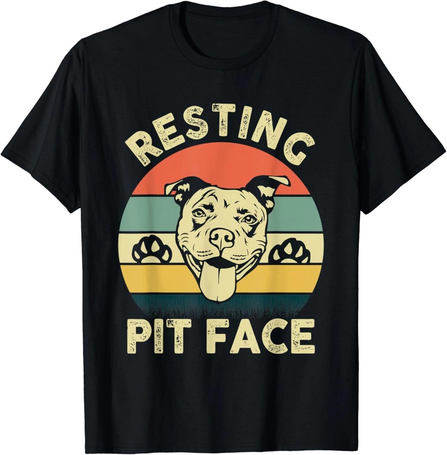 Funny Dog Pitbull Resting Pit Face_ Pitbull Lover Gift Unisex T-Shirt S