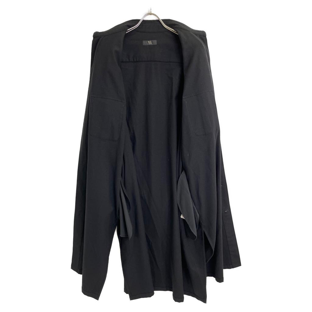 Y's YR-D06-101 FLANNEL CHEST POCKET SHIRT DRESS dress 1 blackUsed