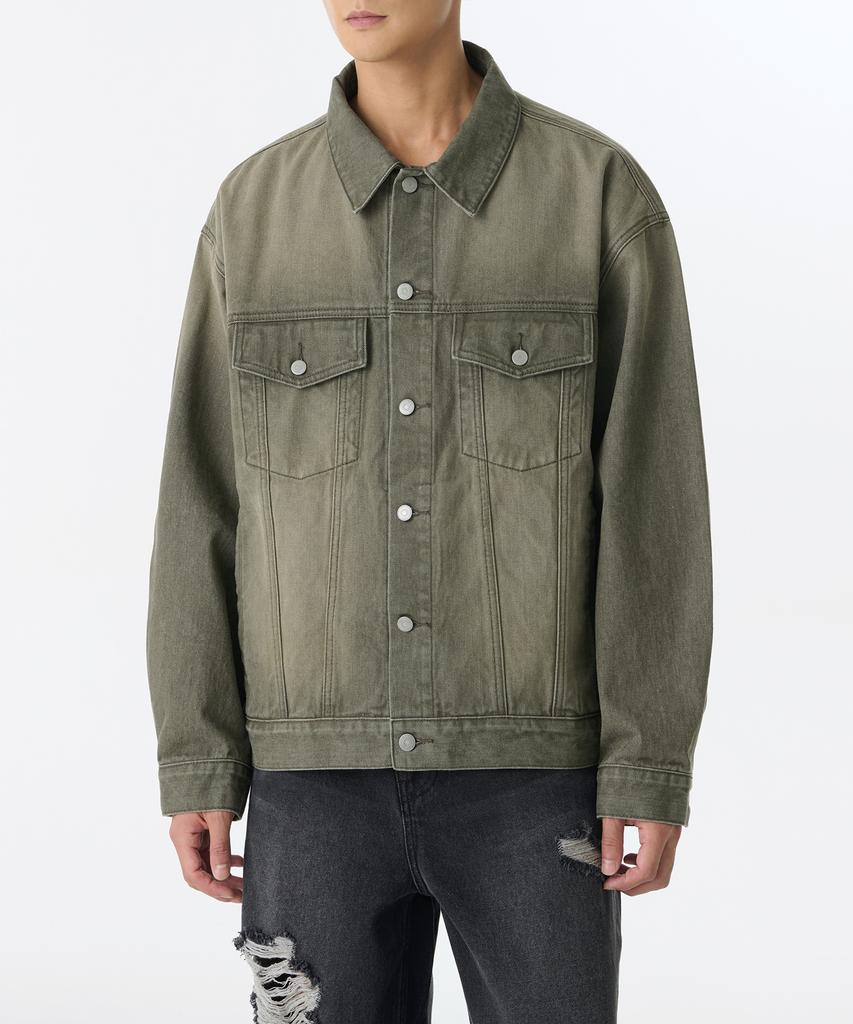 Musinsa Standard Pigment Oversized Denim Trucker Jacket [Khaki]