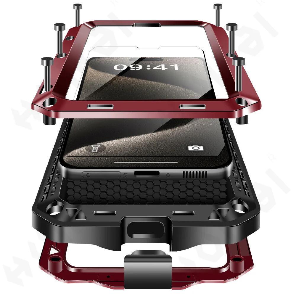 Hülle Für iPhone 17 16 15 14 13 12 11 Pro Max XS XR 8 7 Plus SE Metall Robust 360 Vollkörper Stoßfest Rüstung Schutzhülle