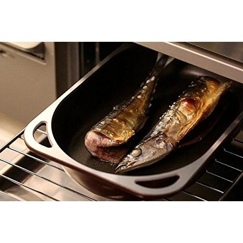 Asahi Light Metals Made In Japan Grill Pan, Space Pan (Serves 1-2), Glass Lid, Recipe Included, Fish Grill, Frying Pan, Non-Frying, Induction and Gas