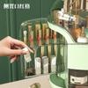 Luxury Style Cosmetic Storage Box Dustproof Organizer Cabinet/Rack for Lipstick Skincare Perfect for Home Vanity Tabletop