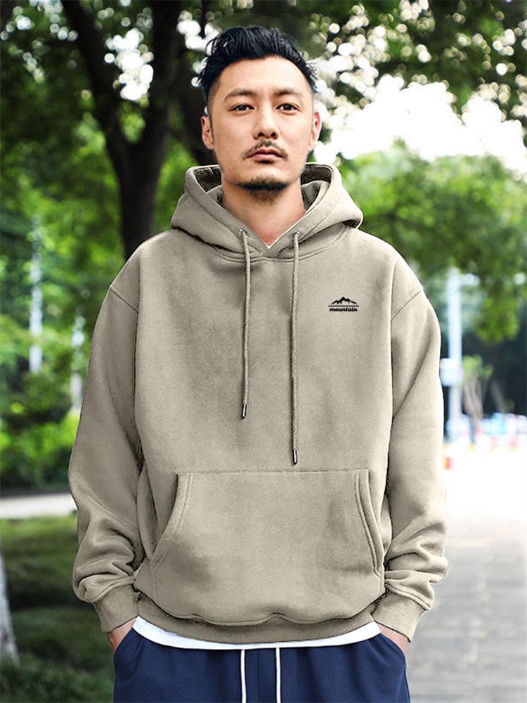 

Men s Retro Heavyweight Hoodie - Korean Style Autumn/Winter Trendy Outerwear M (115-140 lbs)