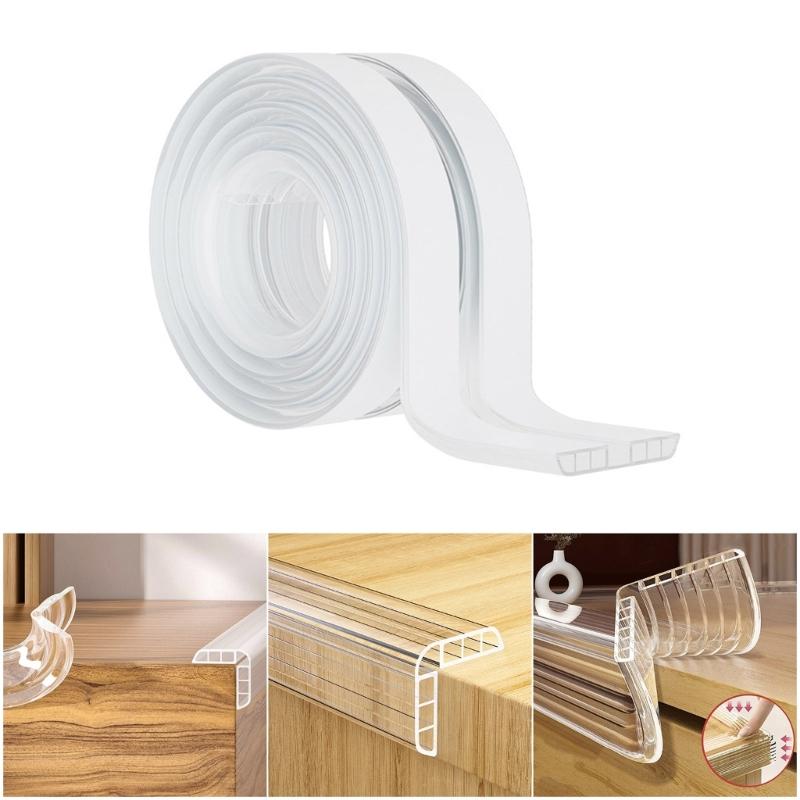 Clear Edges Protector Baby Safety Table Corner Bumper Thick PVC Nonsip Adhesive For Wood Glass Metal Surfaces