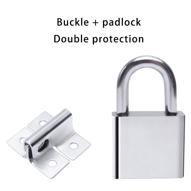 10pcs Thicken Locker Padlock Hasp Wardrobe Security Door Gate Bolt Latches Lock Bracket Hasp Furniture Door Bolts