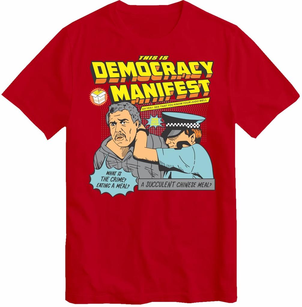 This Is Democracy Manifest T-Shirt Men's Tracksuit Cotton Casual Sportswear O-Neck Pullover Short Sleeve Tops Summer Streetwear