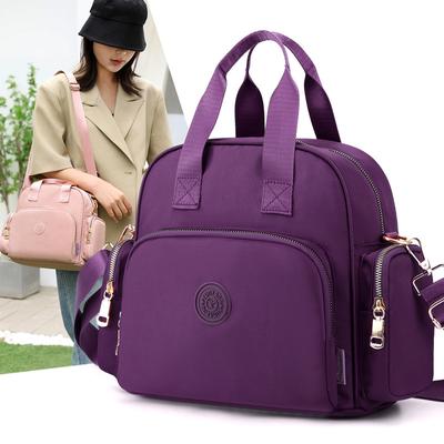 Women's Backpack, Large Capacity Multifunctional Women's Bag, Lightweight Nylon Single Shoulder Crossbody Handbag, Multi-purpose Mommy Bag
