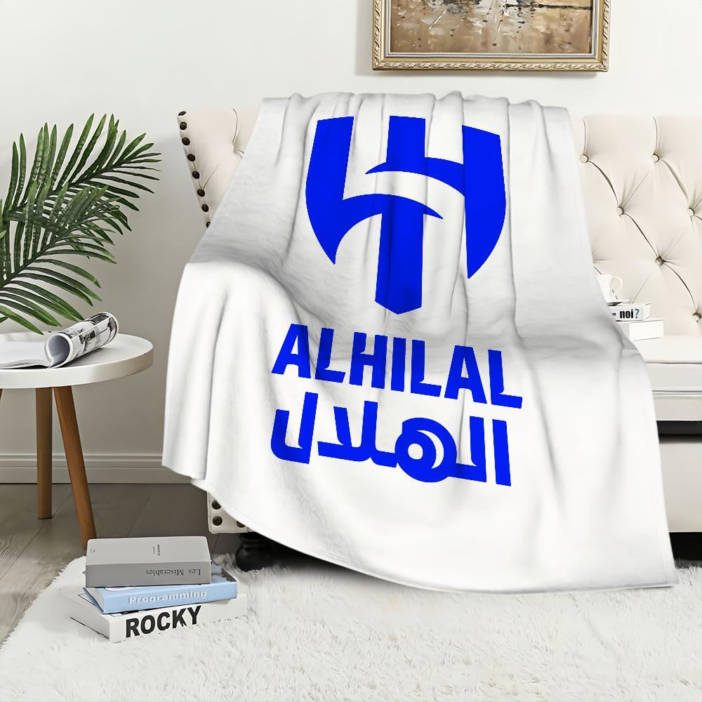 Al Hilal S-Saudi Football Club Blanket Blanket for Couch Sofa Travel Home Hiking Picni Bed Beding Flannel Blanket Birthday Gift