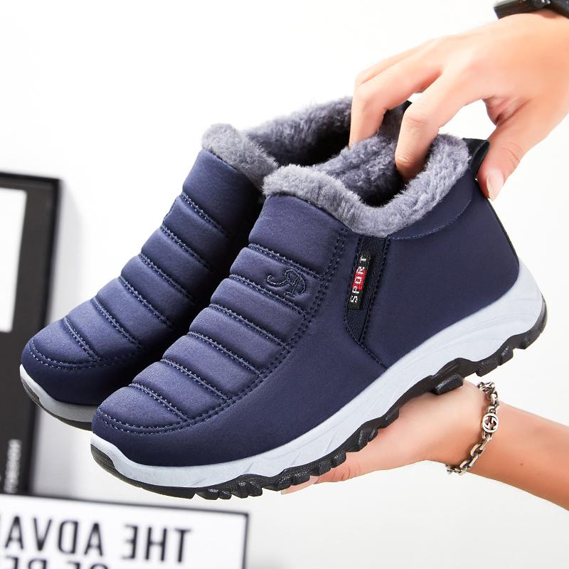 Snow Boots Woman Fur Shoes Women Slip On Woman Shoes  Trend Ankle Boots Platform Keep Warm Botas Mujer Women'S Winter Boots