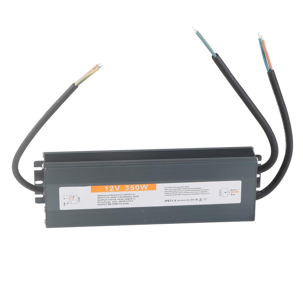 Power Supply Wired UltraThin Waterproof Switching LED Drive AC170250V 5060HZ 350W(DC12V )