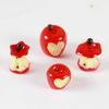 10 Stück 3D Herzförmiger Roter Apfelkern Harz DIY Frucht Schlüsselanhänger Handy-Kette Anhänger Bastelmaterial Zubehör