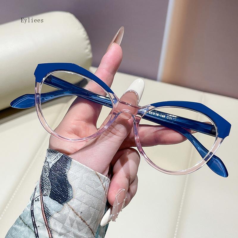 Ultra-Light And Fashionable Large-Framed Cat-Eye Anti-Blue Light Glasses Are Simple De Lectura Hombre Blue Light Blocking