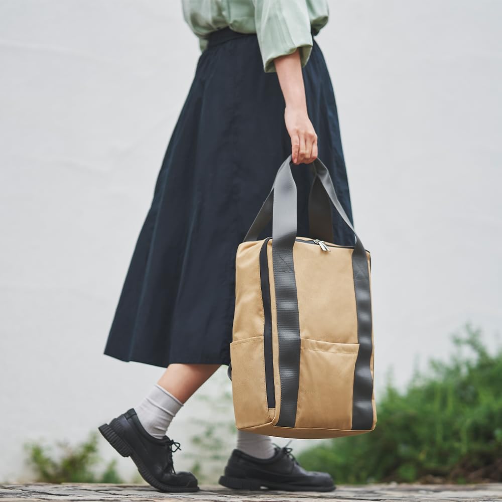 Ash Concept Tote Rucksack, Standard, Perfekt für Pendeln, Schule, Business und Reisen, 2-Wege-Design (Schwarz, Standard)