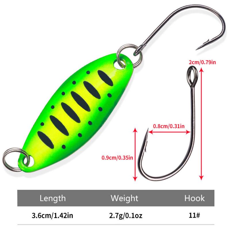Micro Lure Bait Melon Seed Sequin Set3.6CM 2.5GSingle Hook High Reflective Fake Bait for Catching All Kinds of Fish, Including M