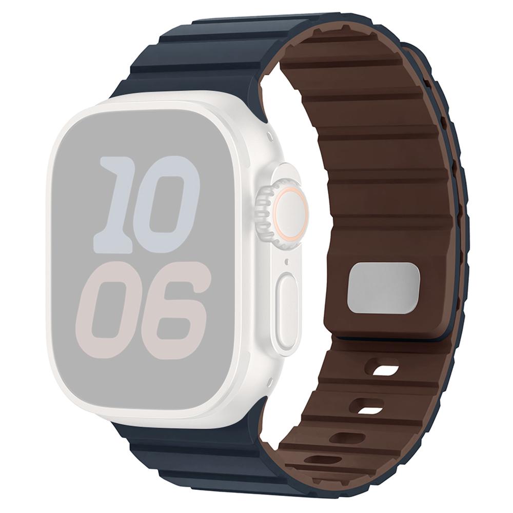 Silicone Band for Apple Watch Series 11 10 42mm/9 8 7 41mm/SE3 SE2 SE 6 5 4 40mm/3 2 1 38mm Magnetic Quick Release Strap