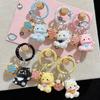 1/3Pcs Lovely Cartoon Small Bell Kitten Keychains Resin Keyring Bag Pendant Key Chain 6 Colors To Choose Jewelry Gifts for Women