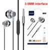 Surround Sound In-ear Earphones for iPhone Headphones 11-16 Mini X XS 6 7 8 Plus Wired Control Earbud In Mic Headset for Samsung