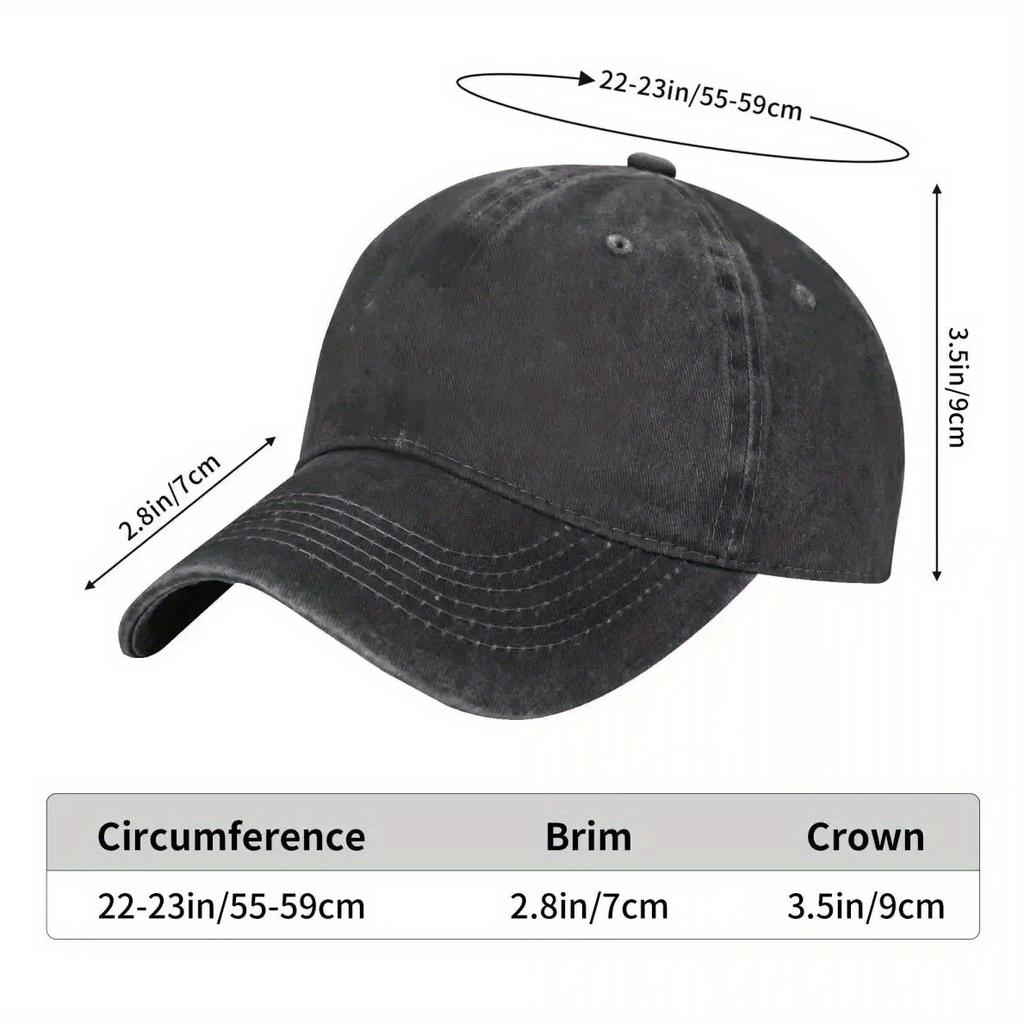 Love Butterfly Print Denim Washed Baseball Cap Vintage Polyester Casual Adjustable Hat Unisex