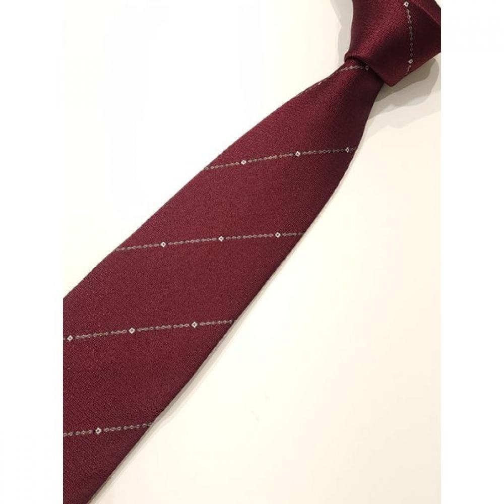 Daks Silk Blend Diagonal Stripe Tie Wine Color Dmf1acf1237r2