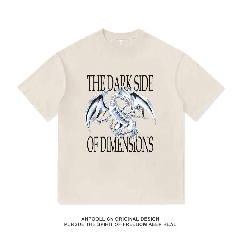 

In 2025, Yu-Gi-Oh! Retro Japanese Anime Summer American-style Heavyweight Pure Cotton Short-sleeved T-shirt Men s Casual Wear XXXXL