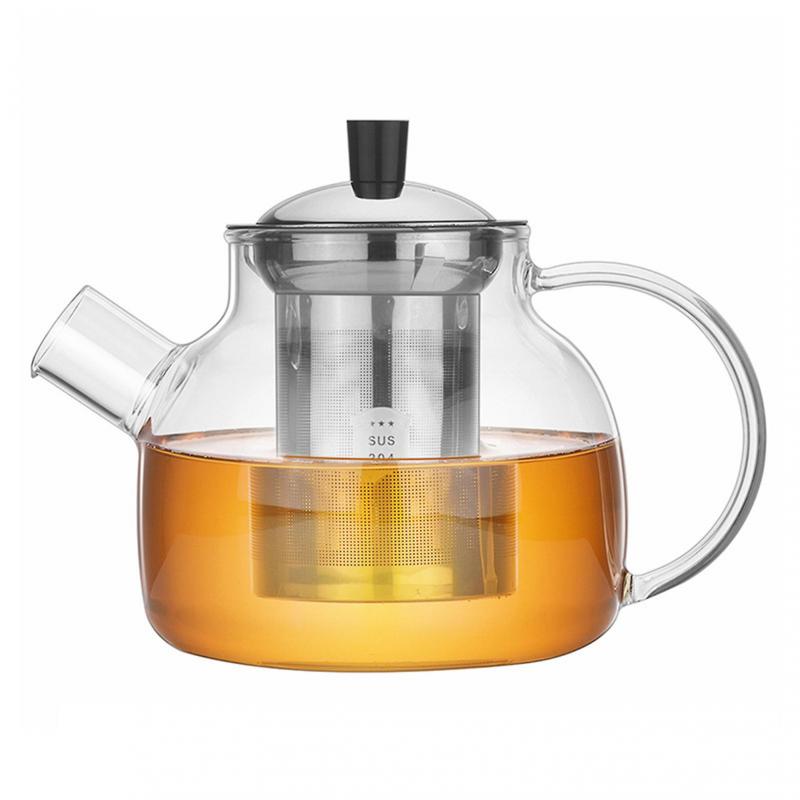 Glas-Teekanne Set Hitzebeständig Explosionsgeschützt Große Kapazität Handgefertigte Teekanne für Küche Familie