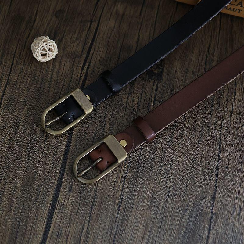 Belt female real pin buckle cowhide women's decoration fashionable and simple leather jeans belt versatile casual belt
