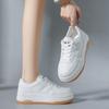 Fashion White Shoes Women's Thick Soled Sports and Leisure Board Shoes