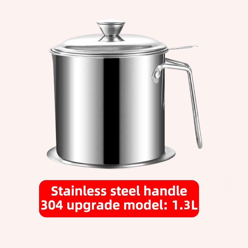 Nerezový hrnec na cezení oleje Nádoba Džbán Úložná plechovka S filtrem Hrnec na vaření oleje Pro kuchyňské domácí nářadí