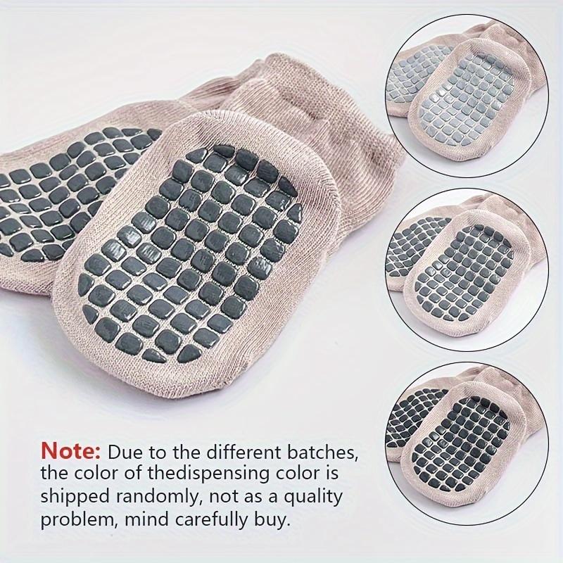 1 Pairs Toddler Baby Non-slip Socks Large Area Adhesive Non-slip  Socks, Cute Baby Socks With Grips Crew Socks Floor Socks
