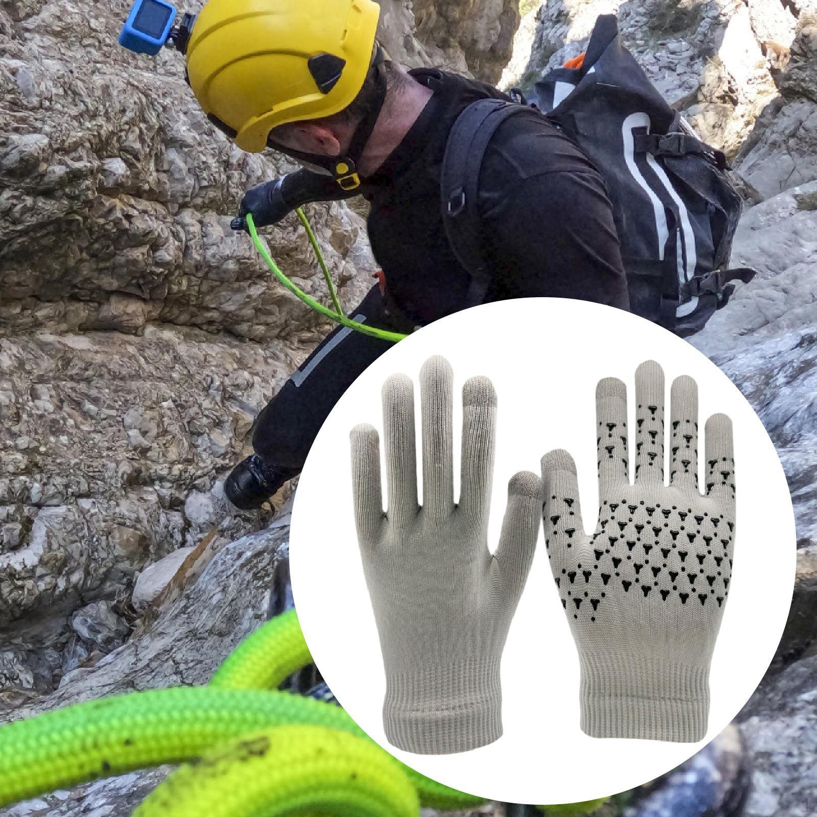 

Спортивные перчатки с сенсорным экраном, водонепроницаемые, стильные, теплые, для мужчин и женщин, для скалолазания серый