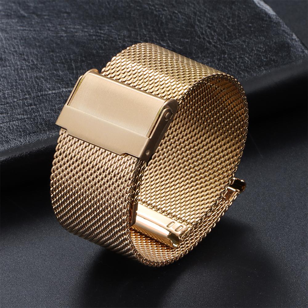 0.6mm Mesh Milanese Watch Band 10/12/14/16/18/19/20/21/22mm Straps for Seiko for DW Business Stainless Steel Wristwatch Bracelet