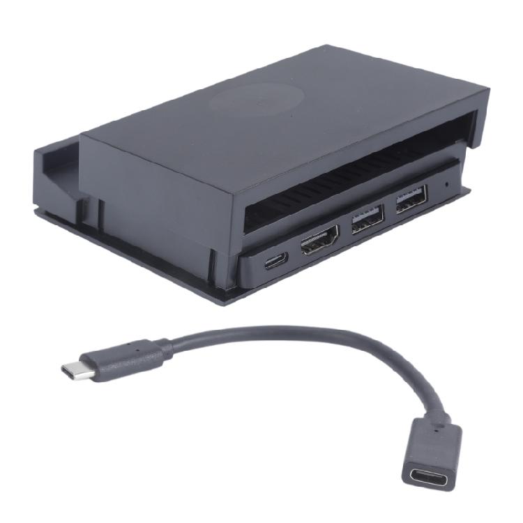 Type-C Dock Support 1080P 60Hz 4K 30Hz Card Port Multifunction Docking Charging Station with Detachable USB C Hub