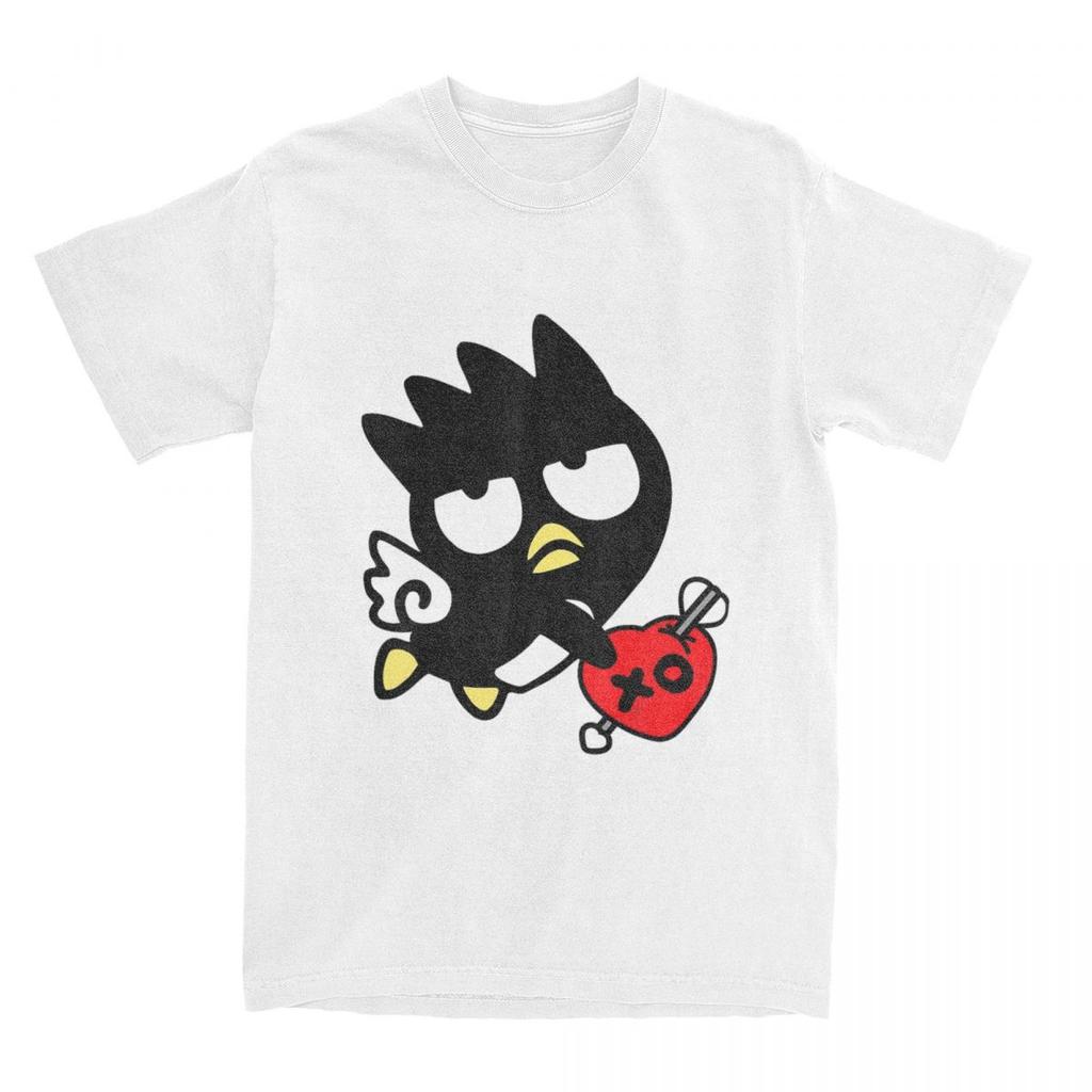 Badtz Maru Amor Alla hjärtans dag Humoristisk Dryck T-shirt Streetwear Herr Dam Vardaglig Kortärmad Bomull Harajuku Mångsidig Unisex Toppar