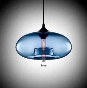 Modern Art Deco Hanging Colorful Glass Pendant Lamp For Restaurant Living Room Kitchen Bar Cafe Hanging Ceiling Light Fixture