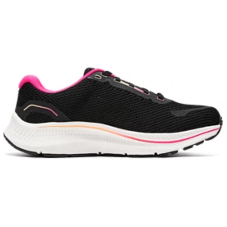 Skechers Go Series Retro Fashion Low Top Casual Running Shoes Women Sneakers Black Pink 128614-BKHP