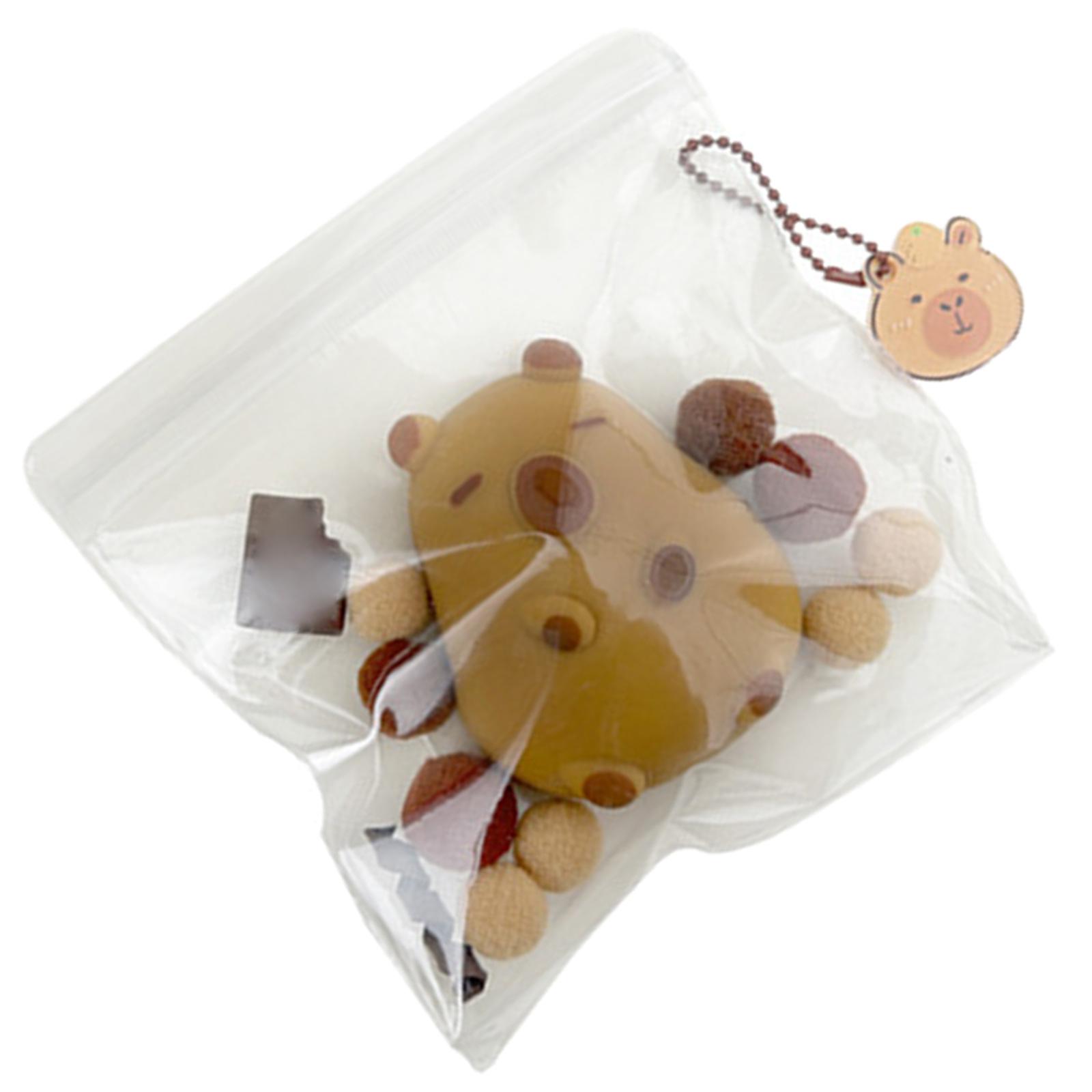 

Милый мягкий брелок в виде капибары, элегантный мягкий брелок в виде капибары для снятия стресса, аксессуар для любителей капибары T2