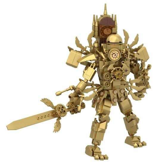 Super Clock Man Building Block Toy Model 550 Blocks Asamblare reproductibilă Clockman Block Toy Smooth Edge Kids Cado de aniversare Home Office Decoration