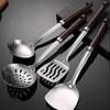 2-Pack 304 Stainless Steel Slotted Spoons with Wooden Handle