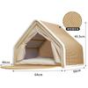 All-Season Cat House with Sisal Scratching Pad Semi-Enclosed Shell Pet Tent Non-Shedding Fleece Sleeping Bag Spacious Cat Villa