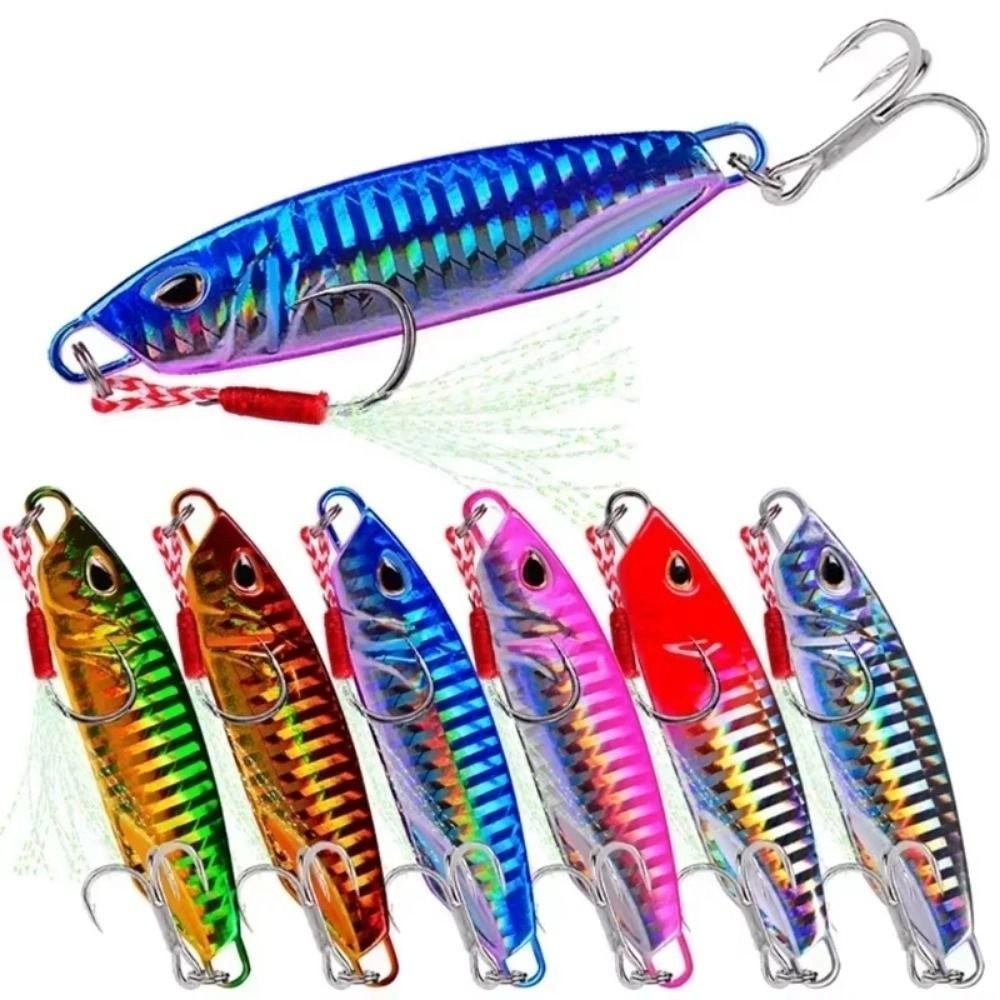 5Pcs Super Hard Simulation Fish Lures Fast Sinking 7/10/15/20G Fishing Lures Kit Colorful Bait Artificial Soft Fishing Bait Set
